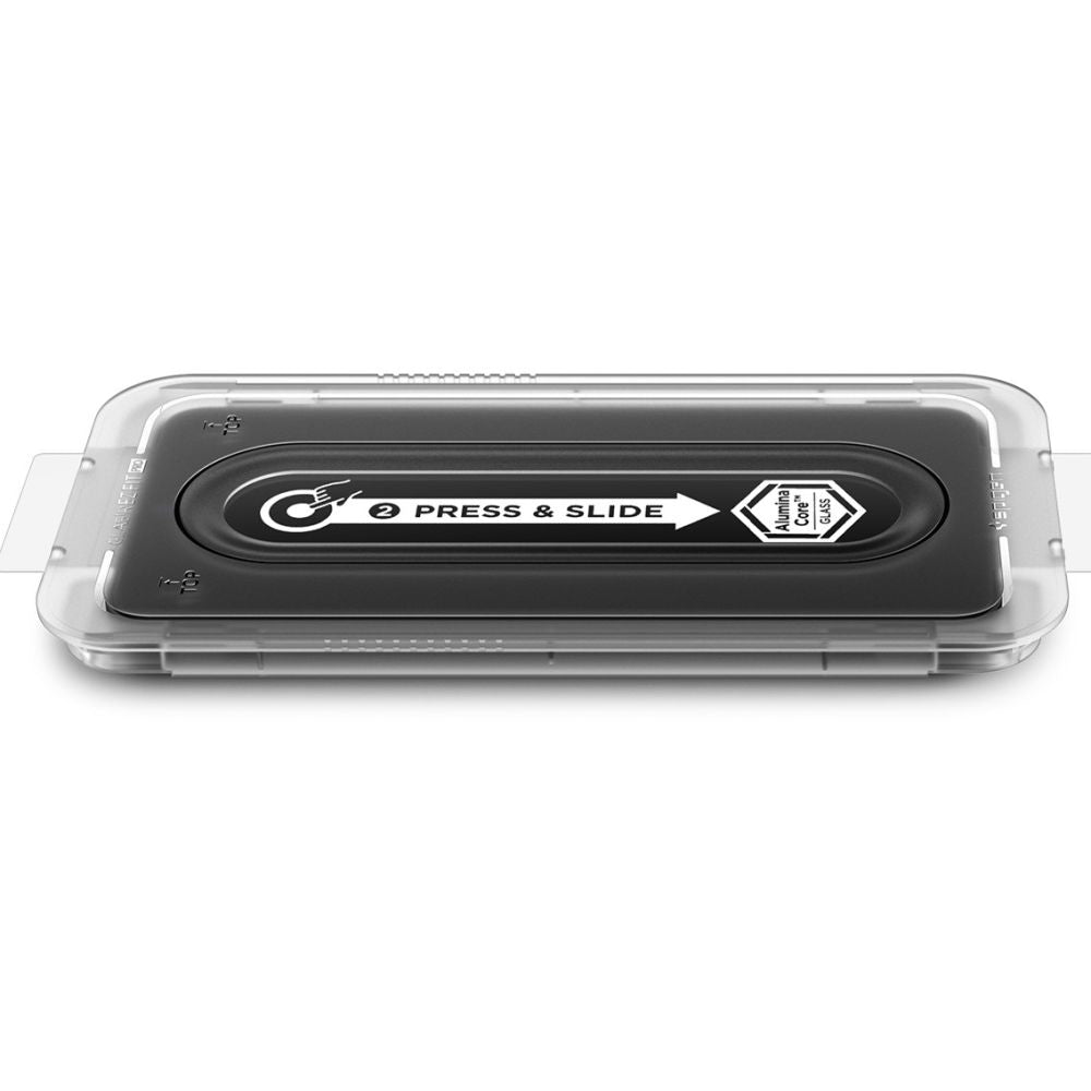 Skjermbeskytter Spigen GlastR EZ FIT Pro HD for Samsung Galaxy S25 FE, Herdet Glass, Full Lim AGL10203
