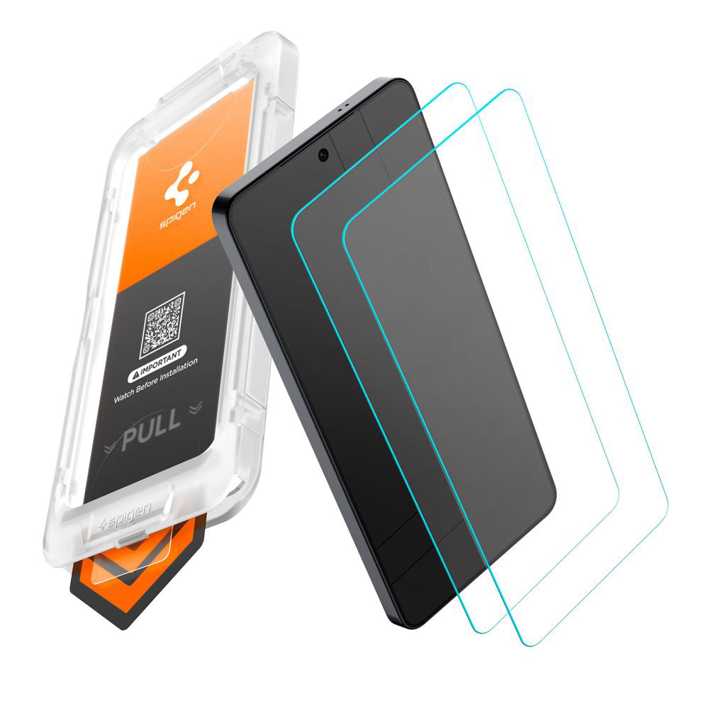 Skjermbeskytter Spigen GlastR EZ FIT Pro HD for Samsung Galaxy S26 Plus S947, Herdet Glass, Full Lim, Sett med 2 stykker AGL11084