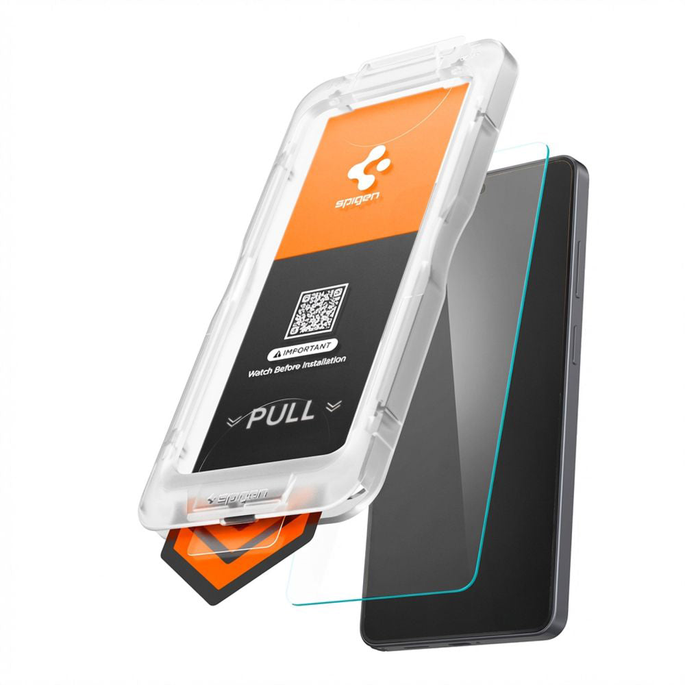 Skjermbeskyttelsesfolie Spigen GlastR EZ FIT Pro HD for Samsung Galaxy S26 S942, Herdet Glass, Full Lim AGL11097