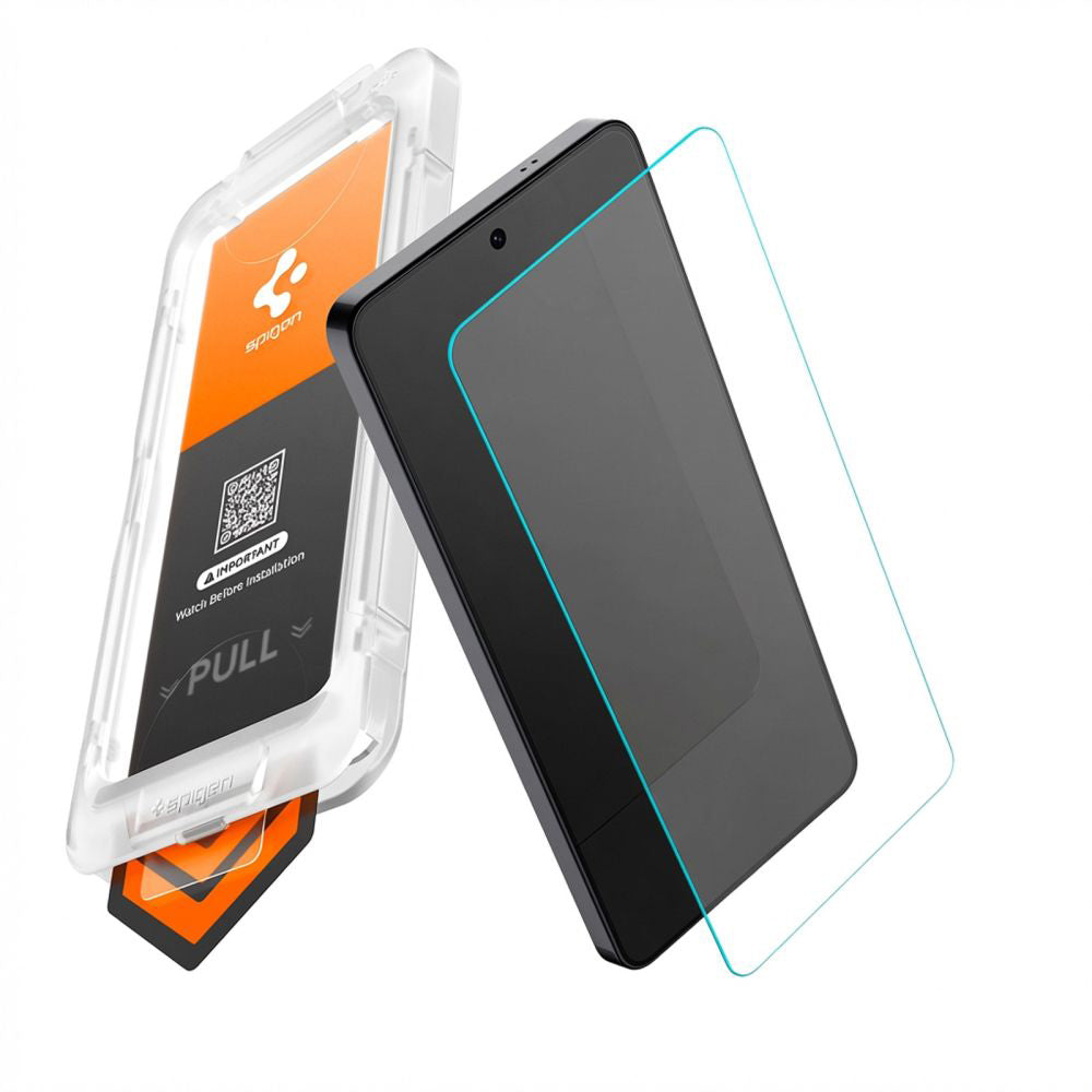 Skjermbeskyttelsesfolie Spigen GlastR EZ FIT Pro HD for Samsung Galaxy S26 S942, Herdet Glass, Full Lim AGL11097
