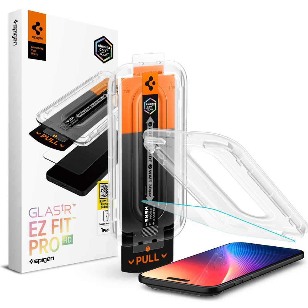 Skjermbeskytter Spigen GlastR EZ FIT Pro for Apple iPhone 17 Air, Herdet Glass, Full Lim AGL09870
