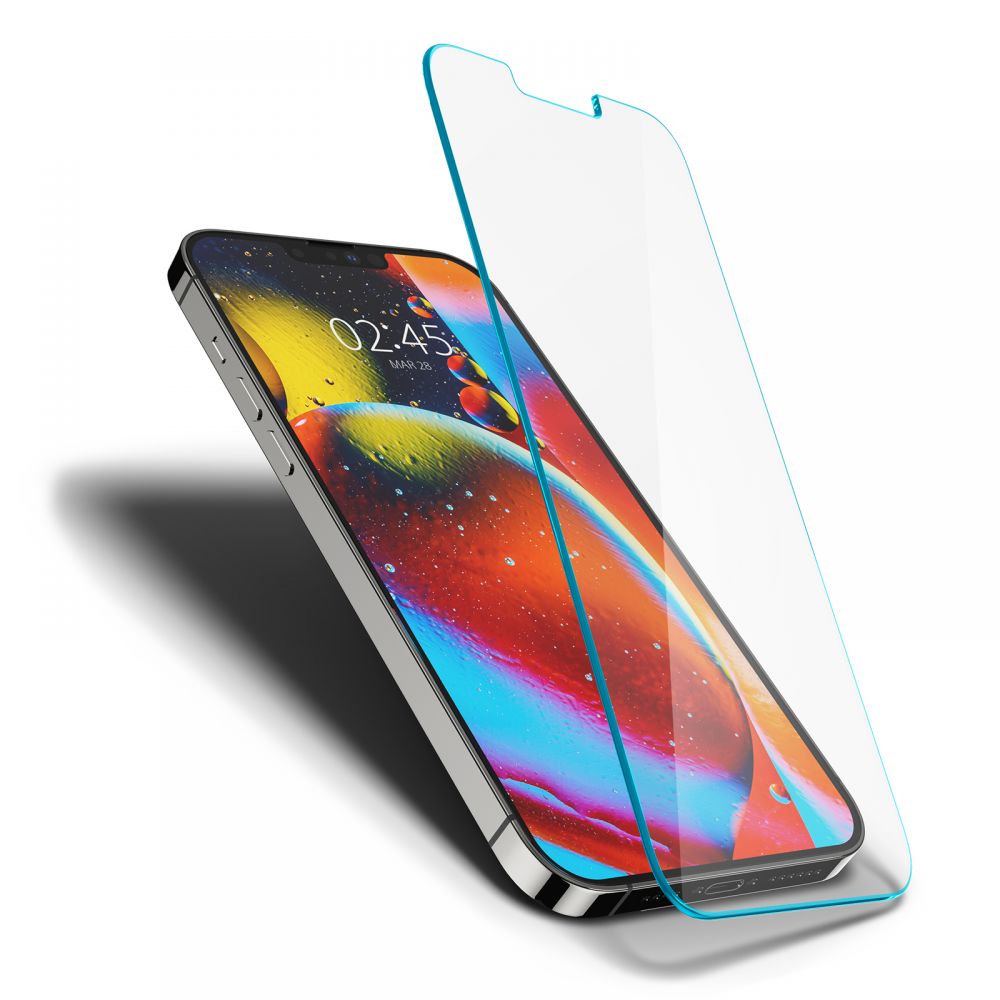 Skjermbeskytter Spigen GlastR Slim for Apple iPhone 17e / 16e / 14 / 13 Pro, Herdet Glass, Full Lim AGL03391