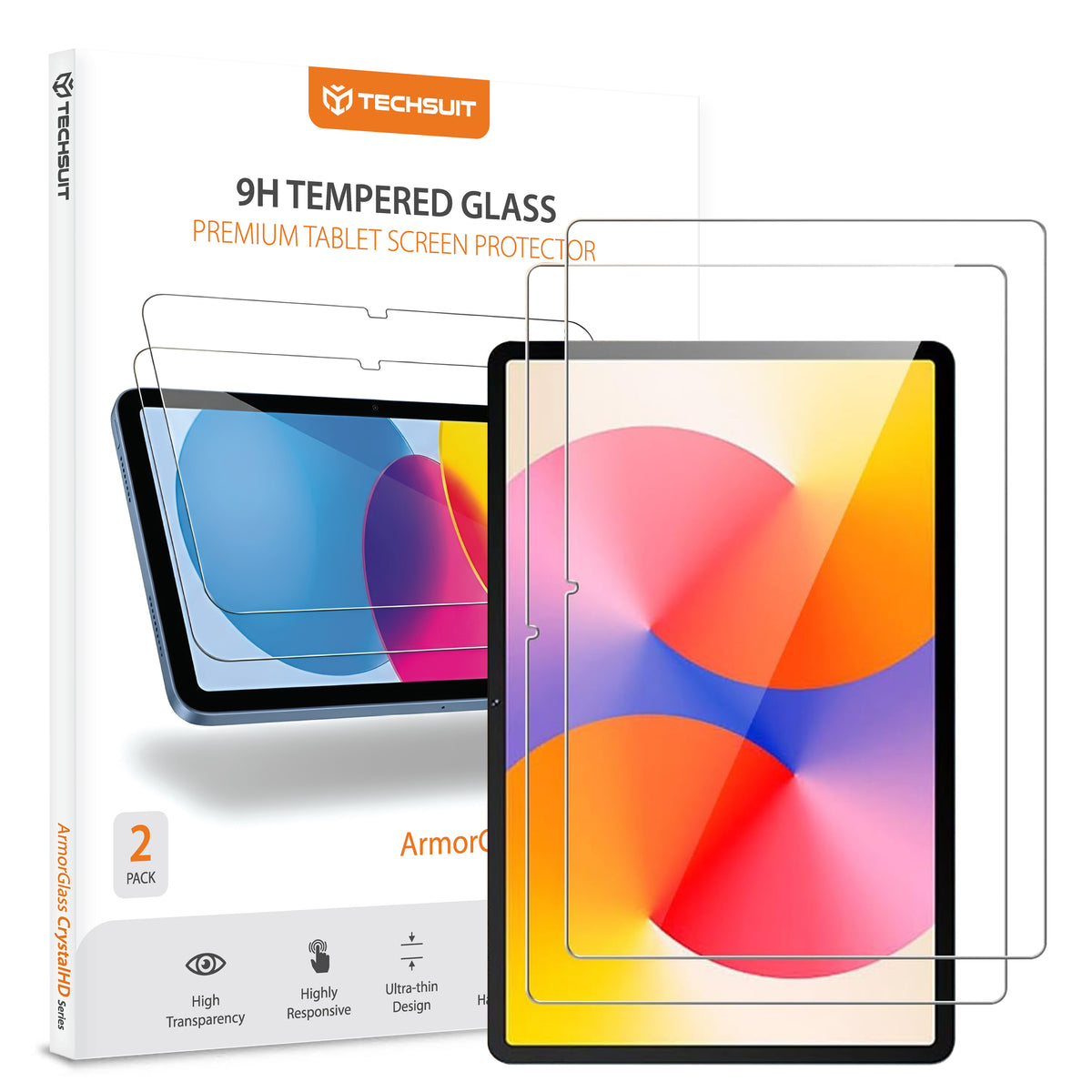 Skjermbeskytter Techsuit ArmorGlass CrystalHD for Huawei MatePad SE 11, Herdet Glass, Full Lim, Sett med 2 stykker