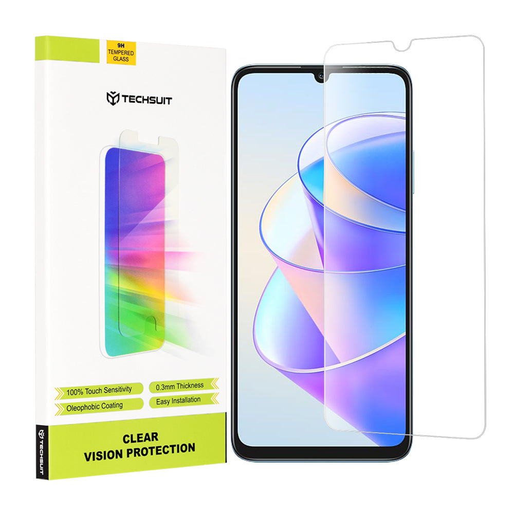 Beskyttelsesfolie Techsuit Clear Vision for Honor X7a, Herdet Glass, Full Lim