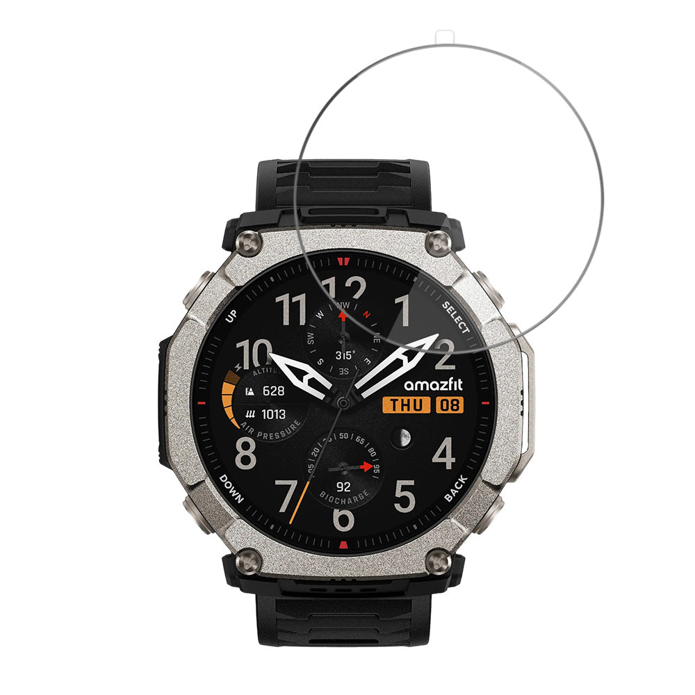 Skjermbeskyttelsesfolie Techsuit Nano Flex for Amazfit T-Rex Ultra 2, Plast, Sett med 2 stykker, Svart