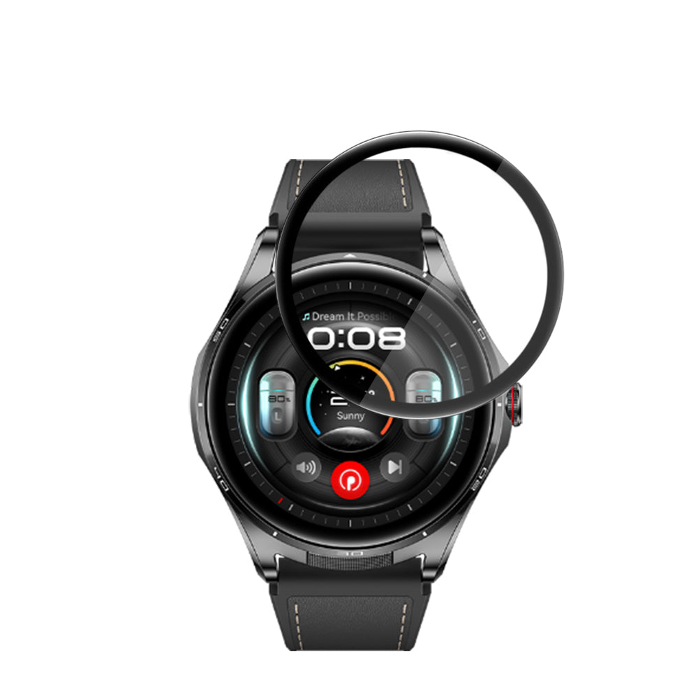 Skjermbeskyttelsesfilm Techsuit Nano Flex for Huawei Watch Buds 2, plast, sett med 2 stk, svart