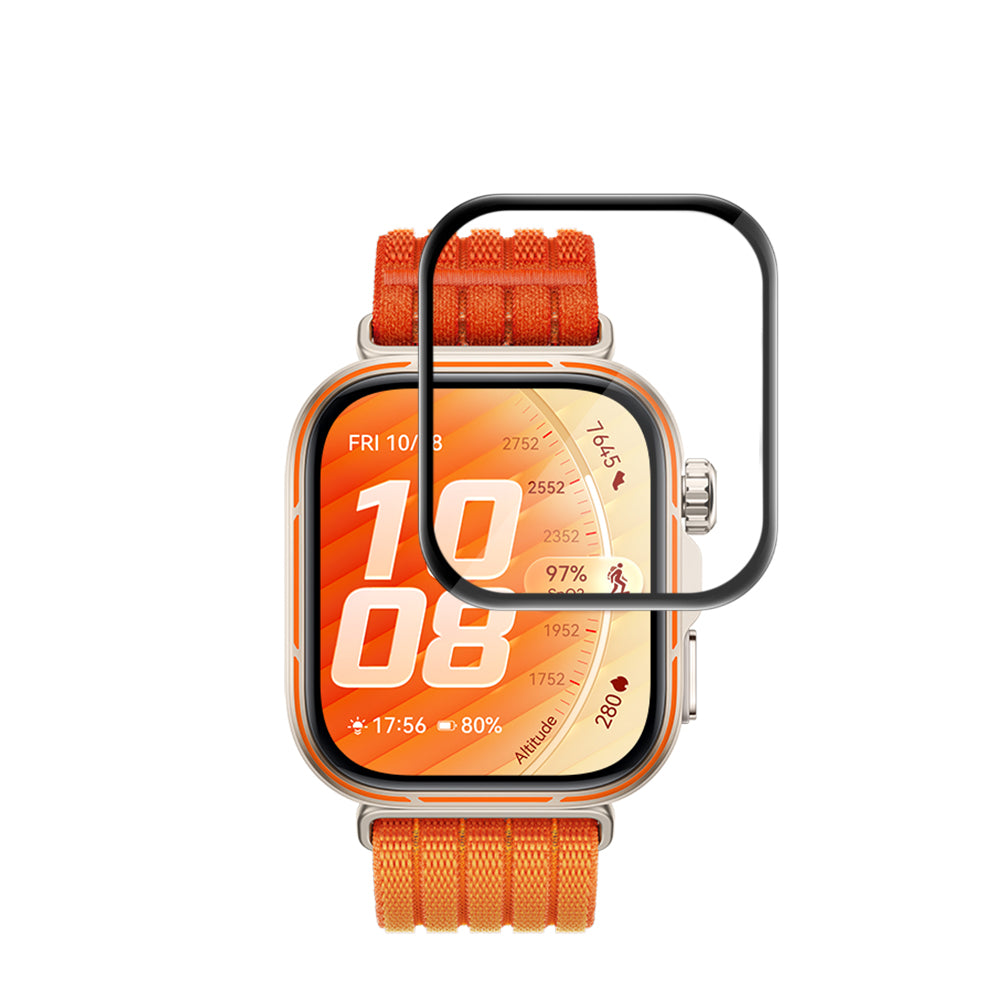 Techsuit Nano Flex skjermbeskyttelse for Huawei Watch Fit 5 Pro, plast, sett med 2 stk, svart