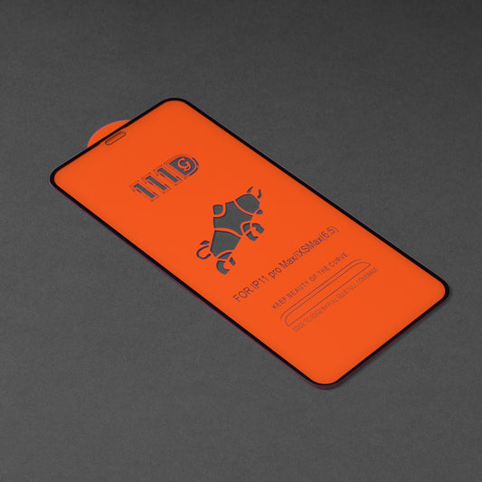 Techsuit skjermbeskyttelsesfilm for Apple iPhone 11 Pro Max / XS Max, Herdet glass, Full lim, 111D, Svart