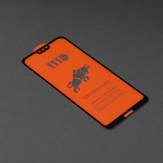 Techsuit skjermbeskyttelse for Huawei P20 Lite, Herdet glass, Full lim, 111D, Svart