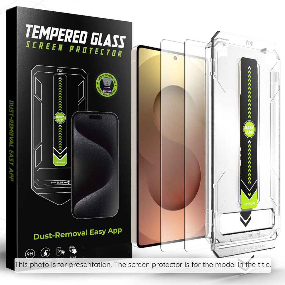 Skjermbeskyttelsesfolie Techsuit TitanGlass CrystalHD for Samsung Galaxy S25 FE, Herdet glass, Full lim, Sett med 2 stykker