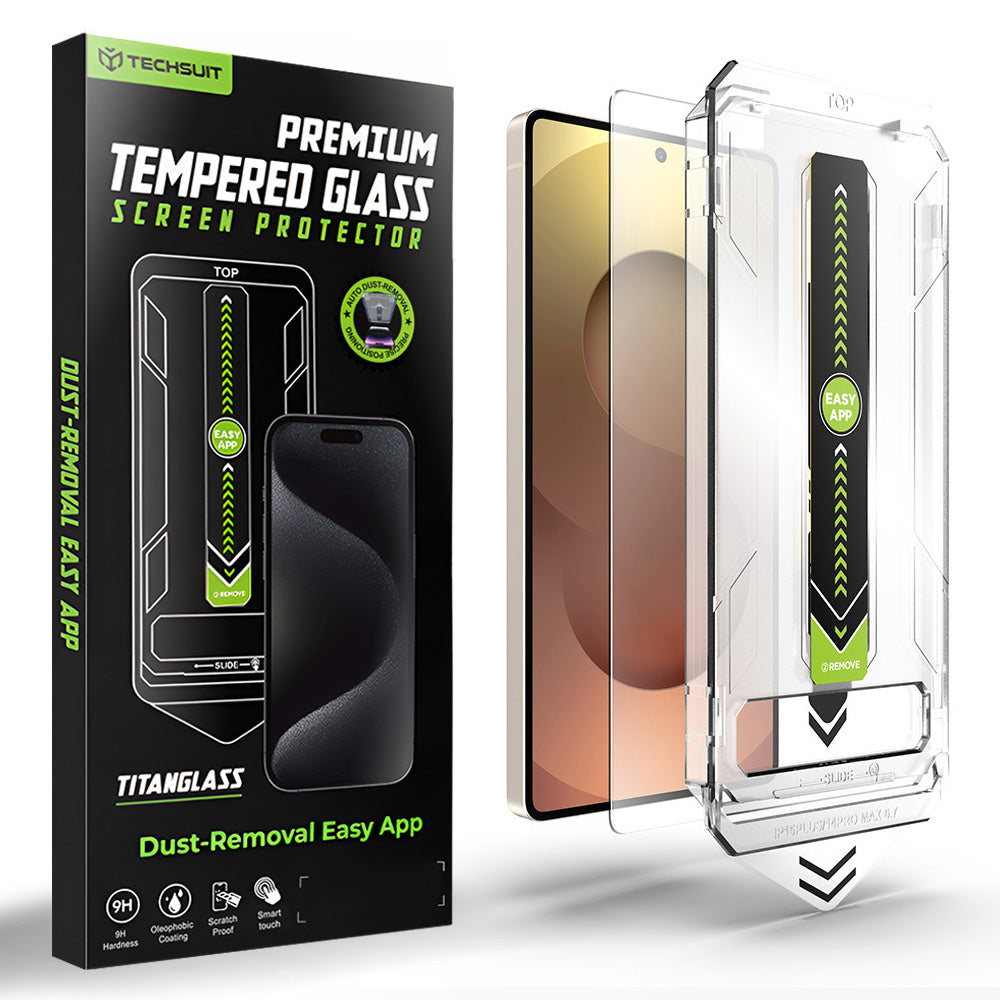 Beskyttelsesfolie Skjerm Techsuit TitanGlass CrystalHD for Samsung Galaxy S26 Ultra S948, Herdet Glass, Full Lim