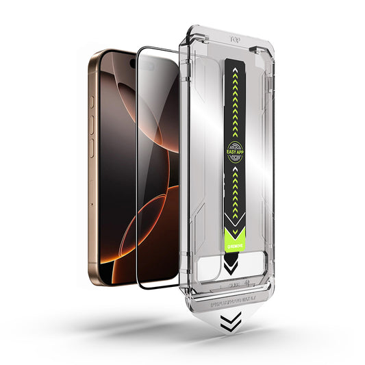 Techsuit TitanGlass skjermbeskyttelse for Apple iPhone 15 Pro, Herdet glass, Full lim, Svart