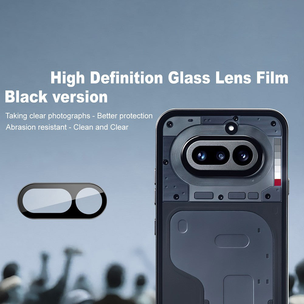 Bakre kameralinsebeskyttelse Techsuit for Nothing Phone (4a), Herdet glass, Svart