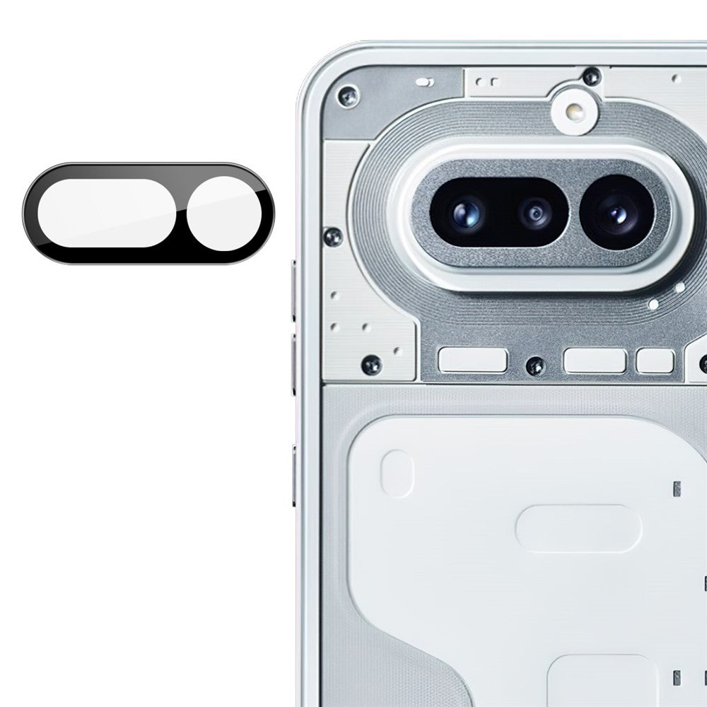 Bakre kameralinsebeskyttelse Techsuit for Nothing Phone (4a), Herdet glass, Svart