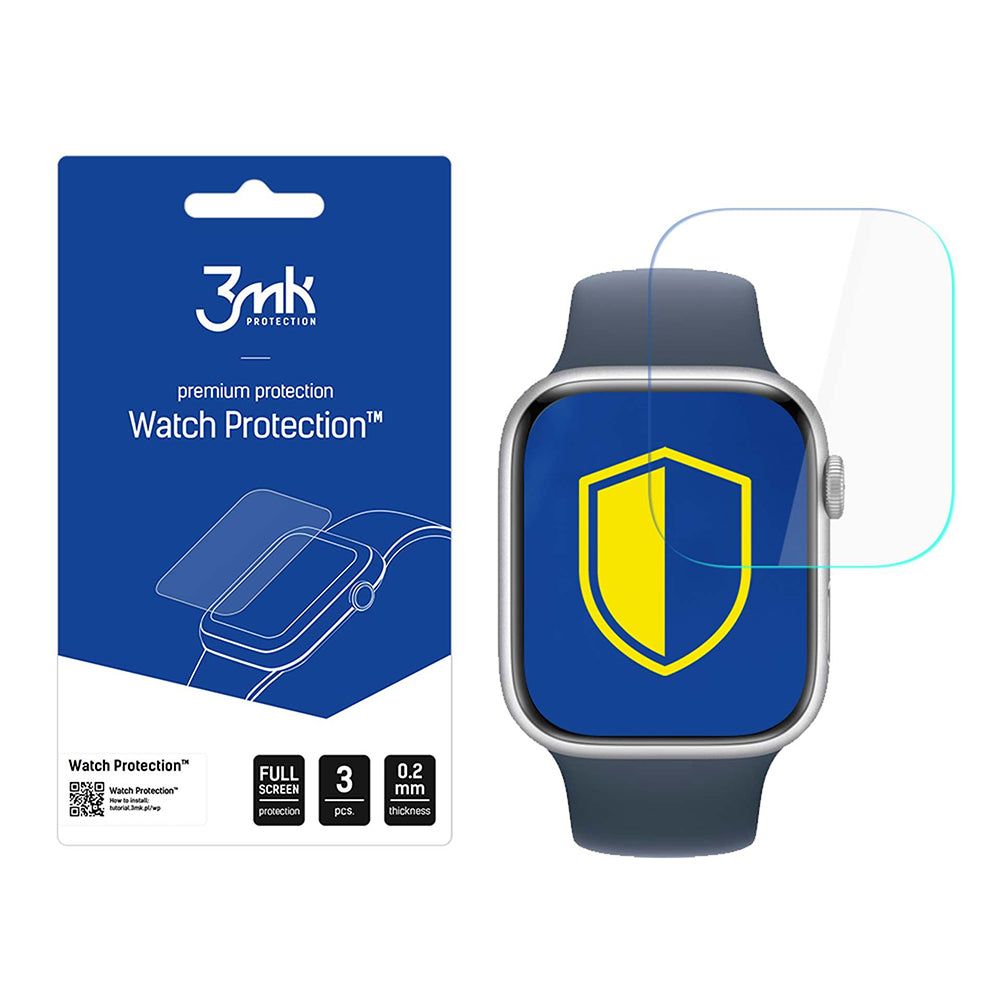 Beskyttelsesfolie 3MK Arc for Apple Watch Series 11 46mm, Sett med 3 stykker, Plast
