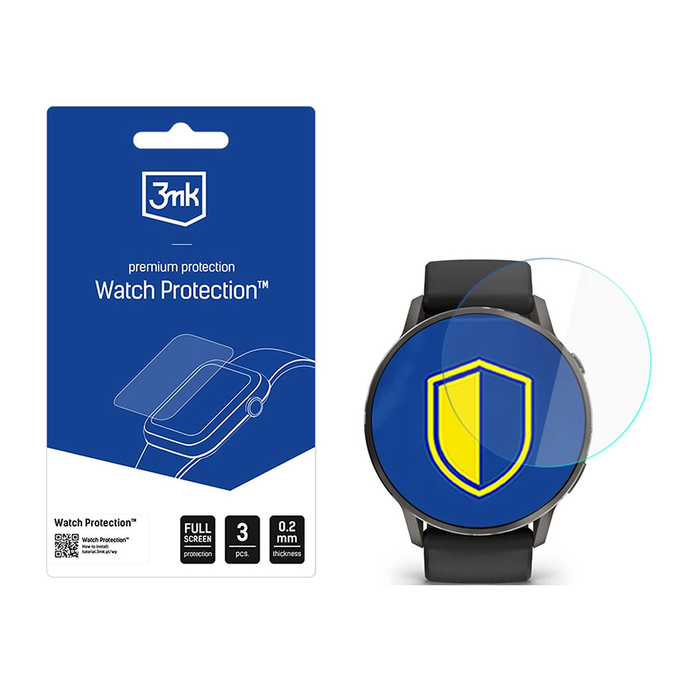 3MK Arc Beskyttelsesfilm for Garmin Venu 4 41mm, Sett med 3 stykker, Plast