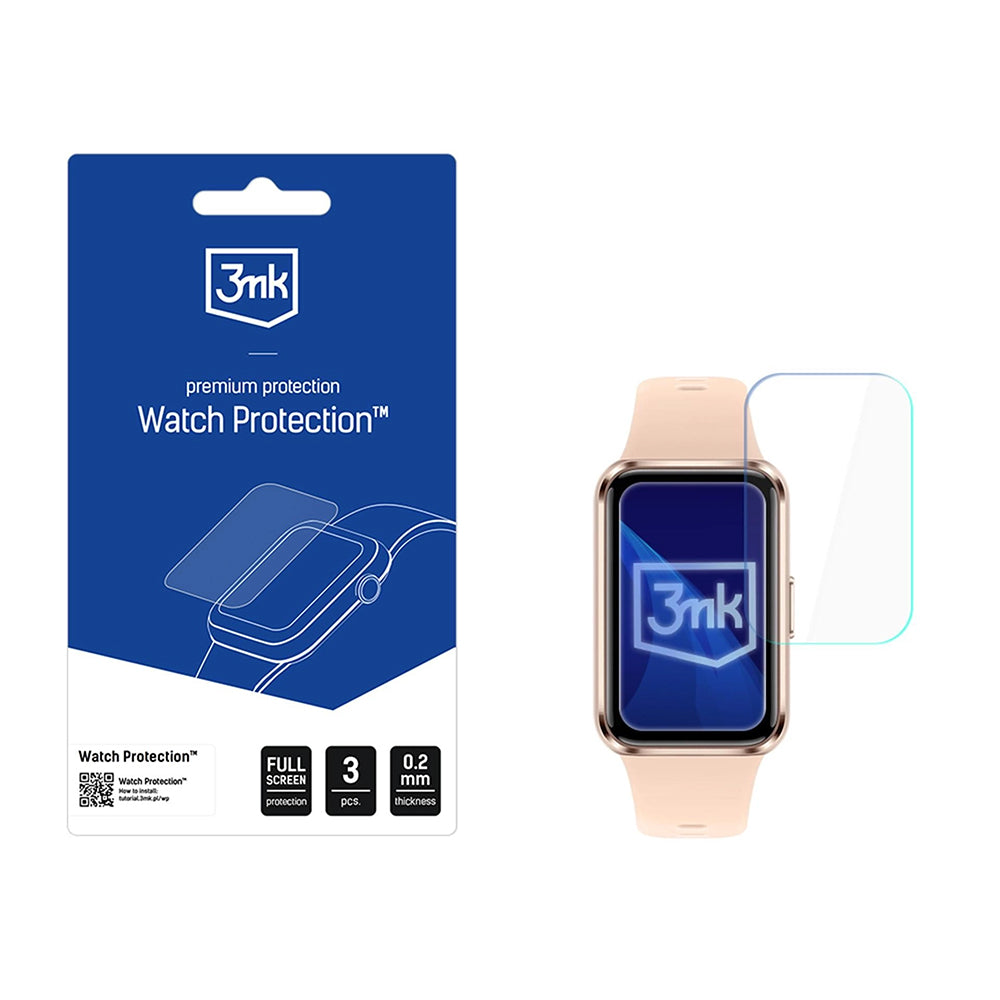 Beskyttelsesfolie 3MK Arc for Huawei Band 11, Sett med 3 stykker, Plast