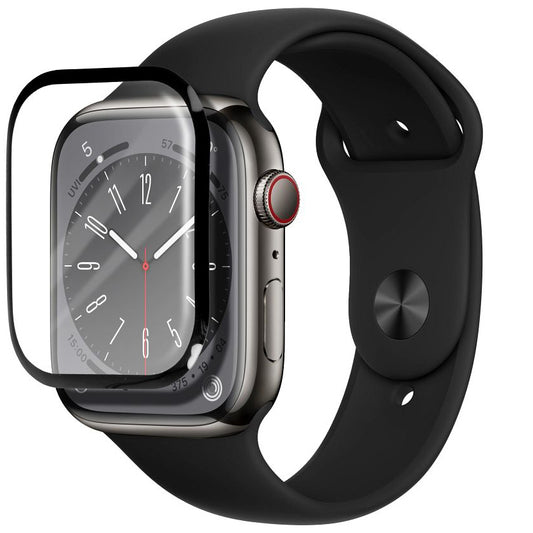 Bestsuit beskyttelsesfilm for Apple Watch SE 40mm-serien, fleksibelt glass, svart