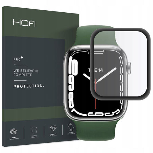 HOFI PRO+ beskyttelsesdeksel for Apple Watch 45 mm-serien, plast, svart HOFI161BLK
