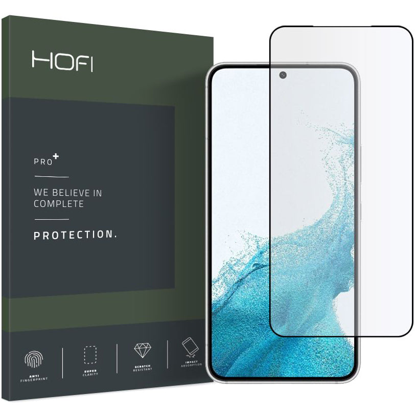 Skjermbeskytter HOFI for Samsung Galaxy S22 5G S901, Herdet Glass, Full Lim, Svart HOFI187BLK