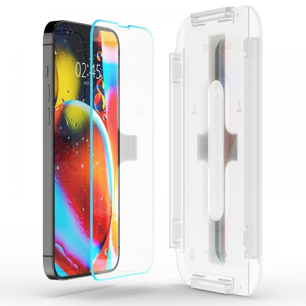 Skjermbeskyttelsesfilm Spigen GlastR EZ FIT HD for Apple iPhone 17e / 16e / 14 / 13 Pro, Herdet glass, Full lim AGL03724