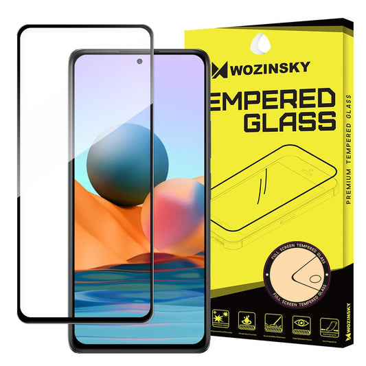 WZK Skjermbeskytter for Xiaomi 12T / 12T Pro / Redmi Note 10 Pro, Glass, Full Lim, Svart