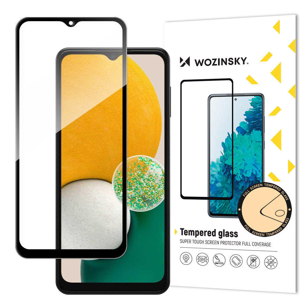 Skjermbeskytter WZK for Samsung Galaxy A13 A137 / A13 A135 / A13 5G A136, Herdet Glass, Full Lim, Svart