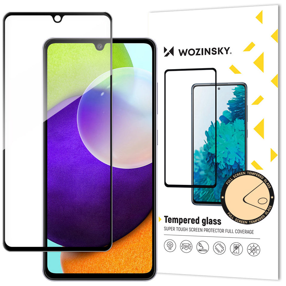 Skjermbeskytter WZK for Samsung Galaxy A33 5G A336, Herdet Glass, Full Lim, Svart