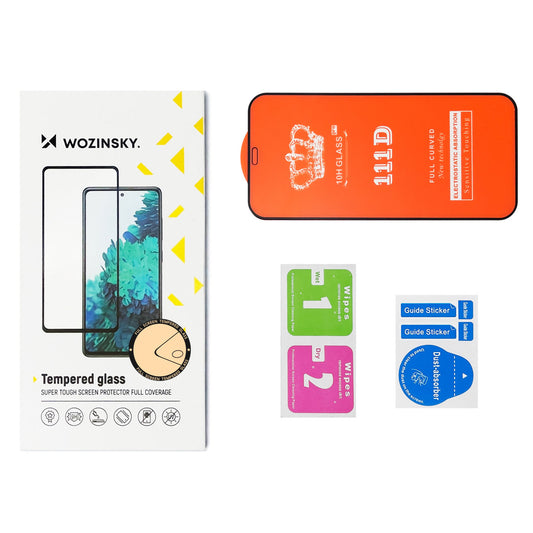WZK Skjermbeskytter for Samsung Galaxy A33 5G A336, glass, hellimt, sett med 2 deler, etuivennlig, svart