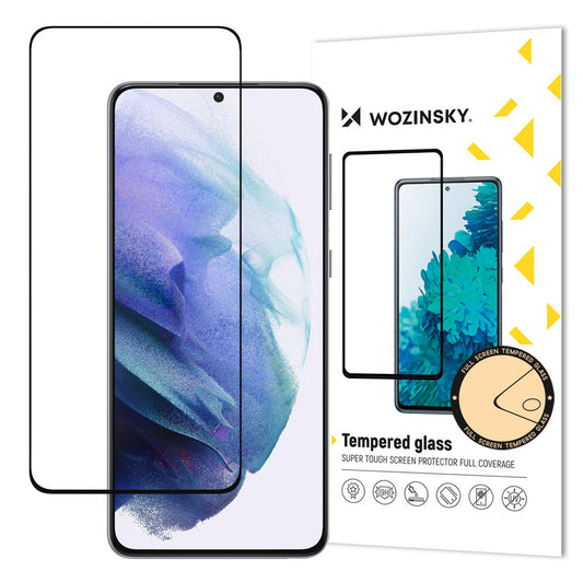 WZK Skjermbeskytter for Samsung Galaxy S23+ S916, herdet glass, full lim, svart