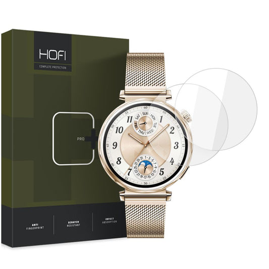 HOFI Glass PRO+ beskyttelsesfilm for Huawei Watch GT 5 41mm, sett med 2 deler, beskyttet glass