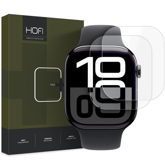 HOFI HYDROFLEX PRO+ beskyttelsesfilm for Apple Watch 46mm-serien, sett med 2 deler, plast