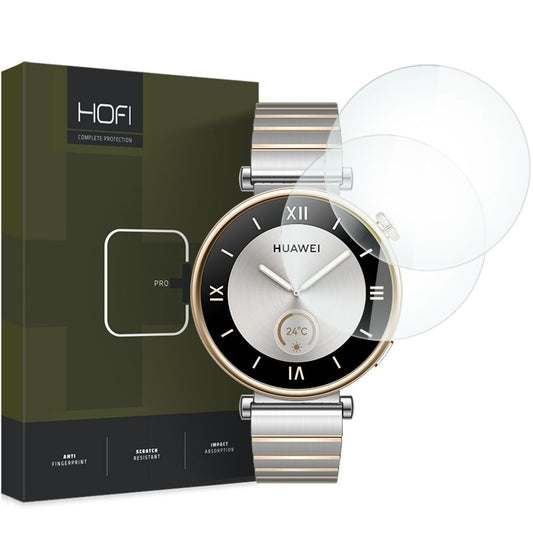 HOFI PRO+ beskyttelsesfolie for Huawei Watch GT 4 41mm, sett med 2 deler, glassbeskyttet