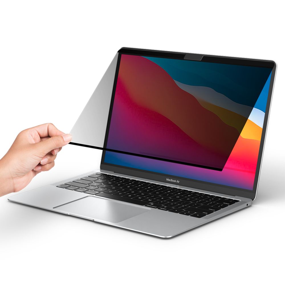 Spigen Safe View Magnetic Privacy Beskyttelsesfilm for Apple MacBook Air M3 13inch (2024) / (2022), Plast AFL06253