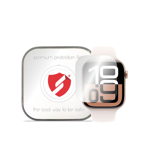 Smart Protection Premium Classic beskyttelsesfilm for Apple Watch Series 10 42mm, sett med 4 stk, plast
