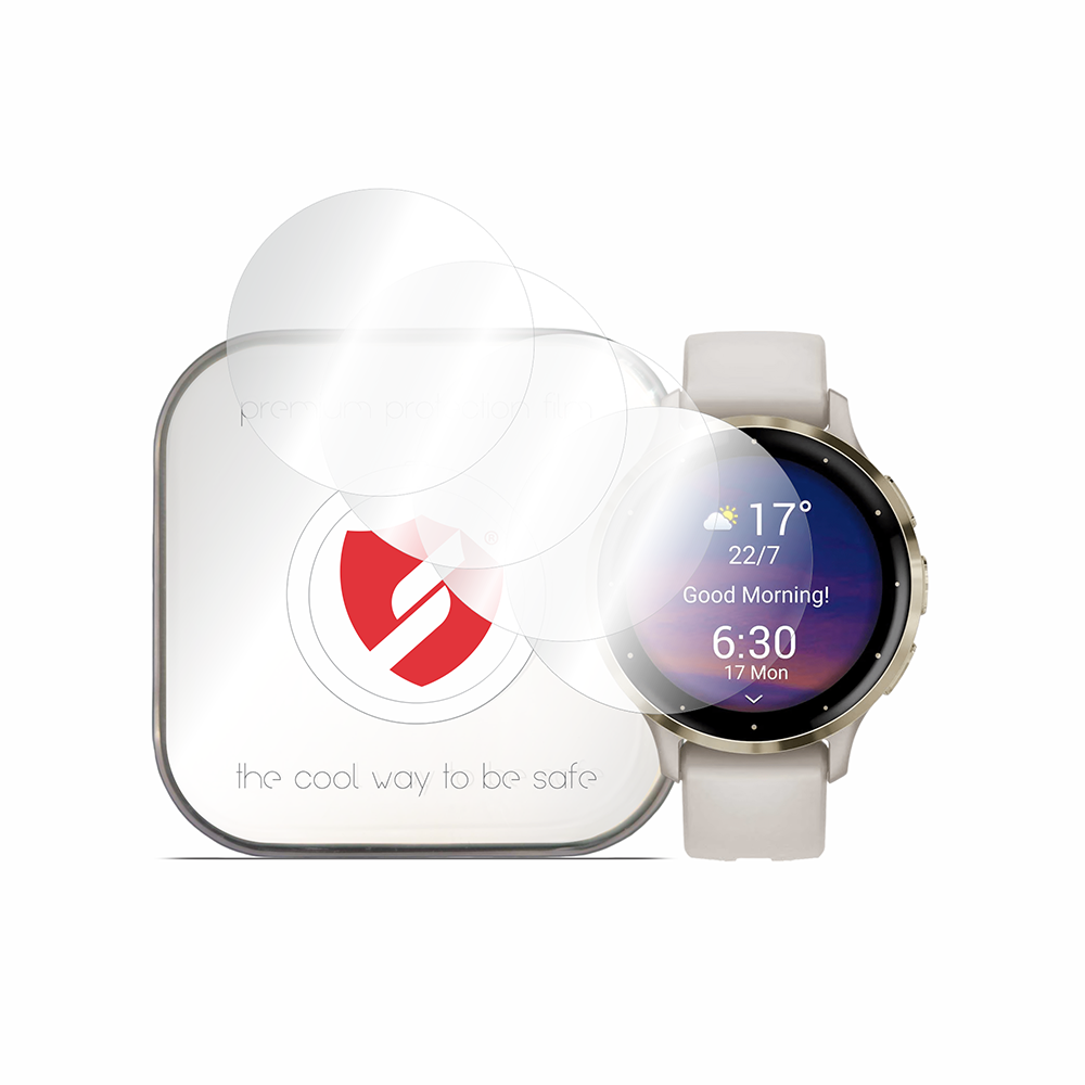 Smart Protection Premium Classic Beskyttelsesfilm for Garmin Venu 3S, Sett med 4 stk, Plast