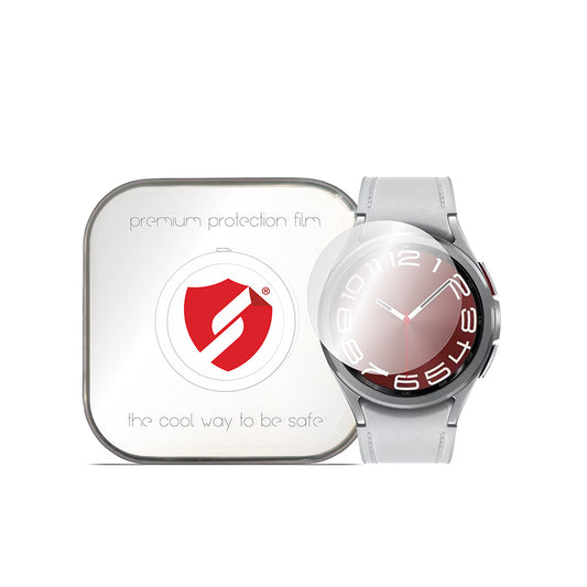 Smart Protection Premium Classic beskyttelsesfilm for Samsung Galaxy Watch6 Classic 43mm, sett med 4 stk, plast