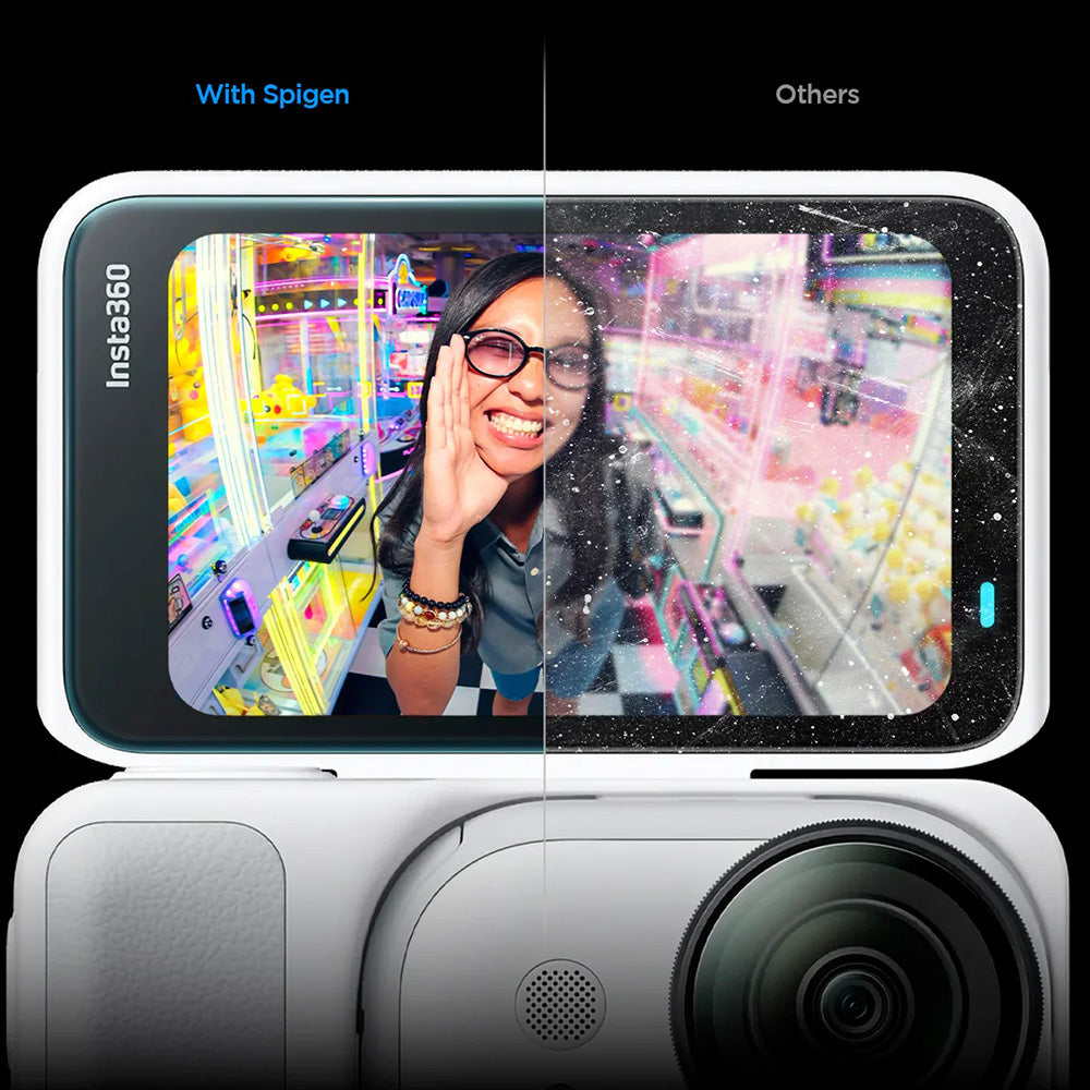 Skjermbeskytter Spigen GlastR Slim for Insta360 Go Ultra, Herdet Glass, Sett med 2 stykker AGL11171