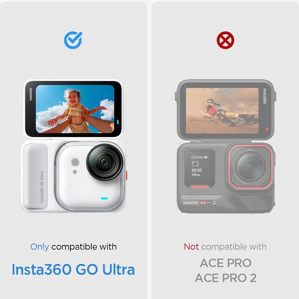 Skjermbeskytter Spigen GlastR Slim for Insta360 Go Ultra, Herdet Glass, Sett med 2 stykker AGL11171