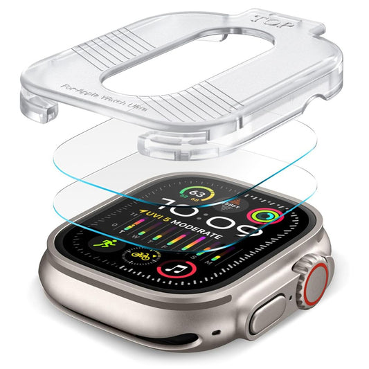 Tech-Protect Supreme beskyttelsesfoliesett for Apple Watch Ultra Series, sett med 2 deler, glassbeskyttet