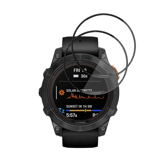 Beskyttelsesfolie Techsuit Nano Flex for Garmin Fenix 7 Pro Solar, Sett med 2 stykker, Plast, Svart