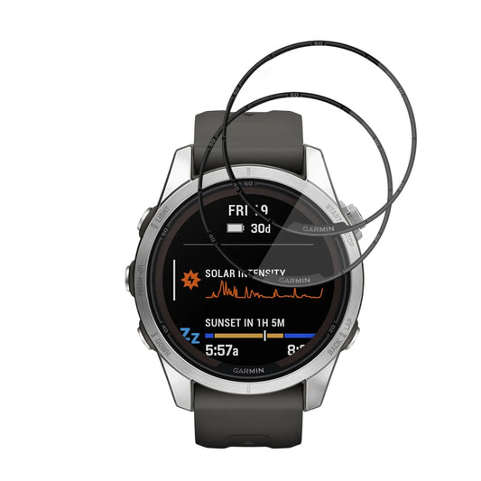 Beskyttelsesfolie Techsuit Nano Flex for Garmin Fenix 7S Pro Solar, Sett med 2 stykker, Plast, Svart