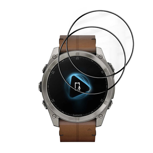 Techsuit Nano Flex beskyttelsesfilm for Garmin Fenix 8 Pro 51mm / 8 51mm, Sett med 2 stykker, Plast, Svart