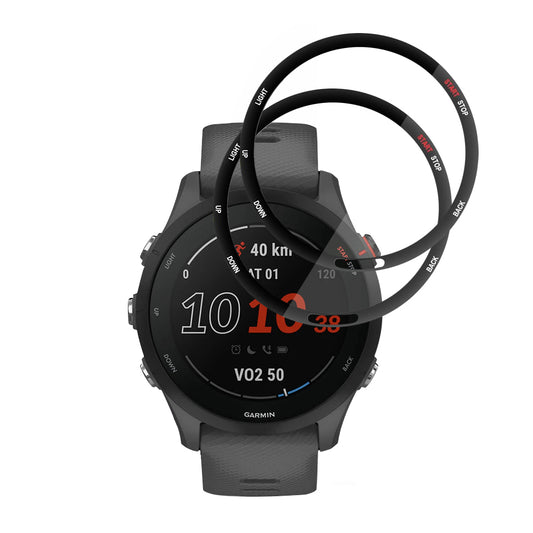 Beskyttelsesfolie Techsuit Nano Flex for Garmin Forerunner 255 Music / 255, Sett med 2 stykker, Plast, Svart