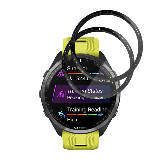 Techsuit Nano Flex beskyttelsesfilm for Garmin Forerunner 965, Sett med 2 stykker, Plast, Svart