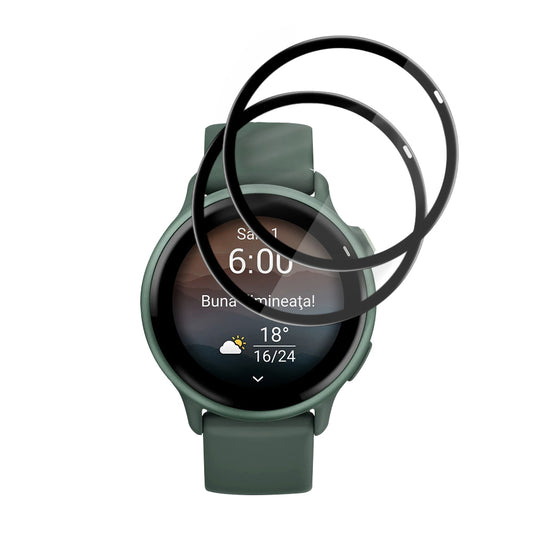 Beskyttelsesfolie Techsuit Nano Flex for Garmin vivoactive 6, Sett med 2 stykker, Plast, Svart