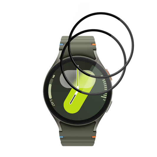 Beskyttelsesfolie Techsuit Nano Flex for Samsung Galaxy Watch7 44mm, Sett med 2 stykker, Plast, Svart