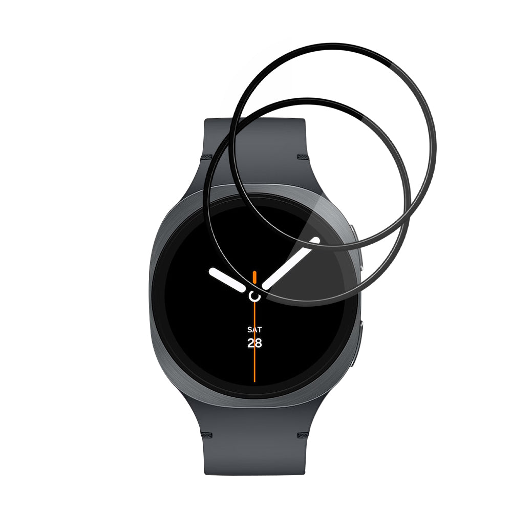 Beskyttelsesfolie Techsuit Nano Flex for Samsung Galaxy Watch8 40mm, Sett med 2 stykker, Plast, Svart