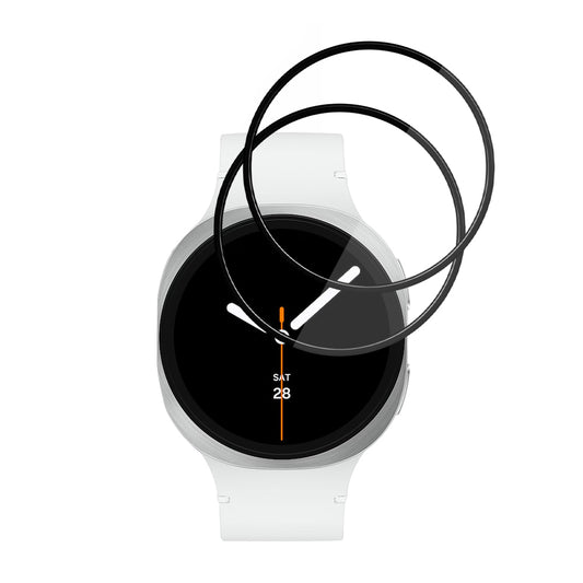 Beskyttelsesfolie Techsuit Nano Flex for Samsung Galaxy Watch8 44mm, Sett med 2 stykker, Plast, Svart