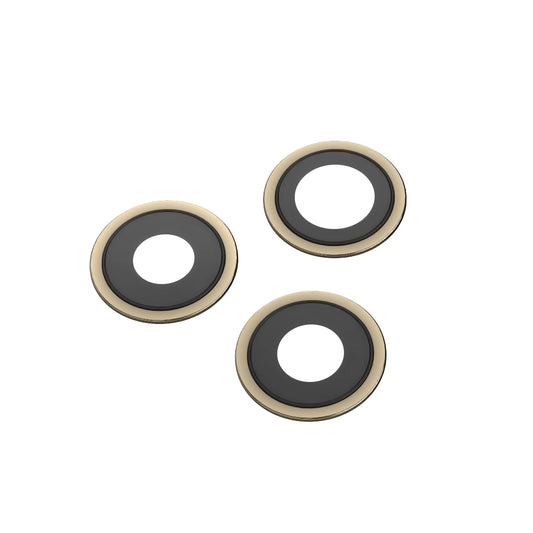 Apple iPhone 12 Pro bakre kameraglass, Wide + UltraWide + Tele, med ramme, gull